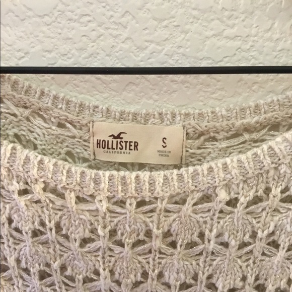 Hollister off the shoulder crochet sweater - Picture 2 of 3